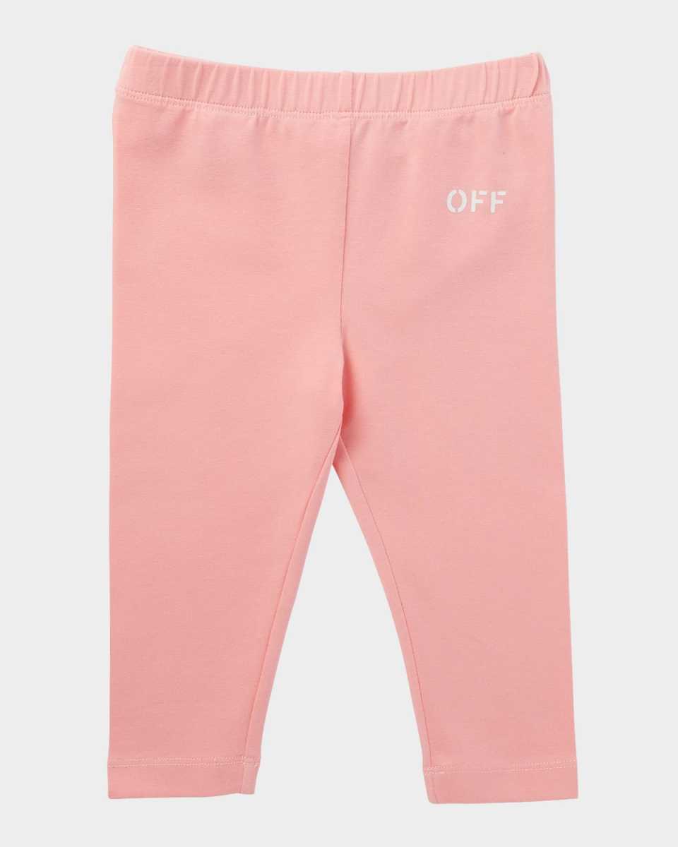 Girl's Off Stamp Leggings, Size 3M-